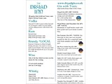 Dryad Drink Menu